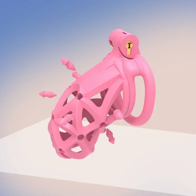 Removable Soft Spike Chastity Cage Long/Short with 4 Size Cock Ring Penis Lock Lightweight Chastity Device Male Sex Products penis chastity cage chastity lock sex toy chastity cage accessory penis cock ring