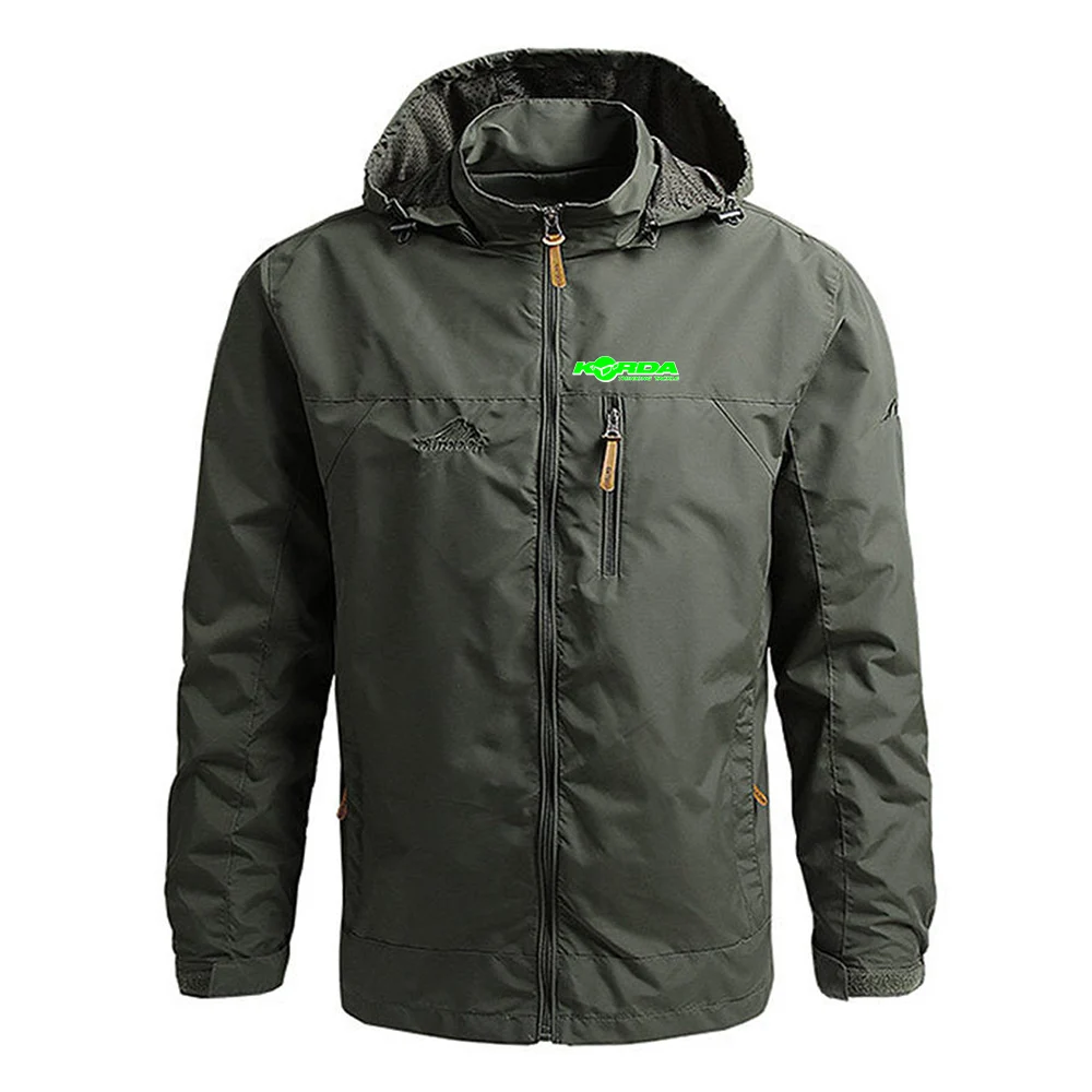 Waterproof Windbreaker Jacket for Men with Detachable Hat