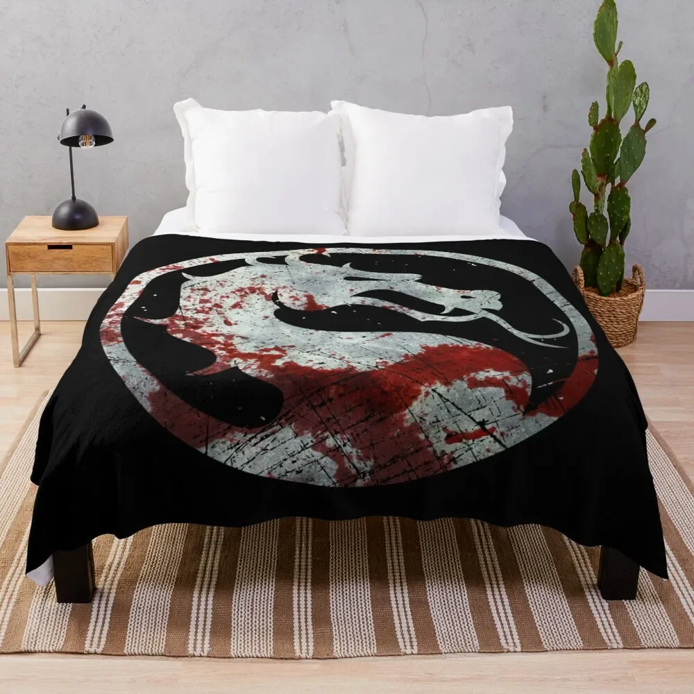 

Mortal Kombat - Vintage Silver Throw Blanket Nap Decorative Sofas sofa bed Winter beds Blankets