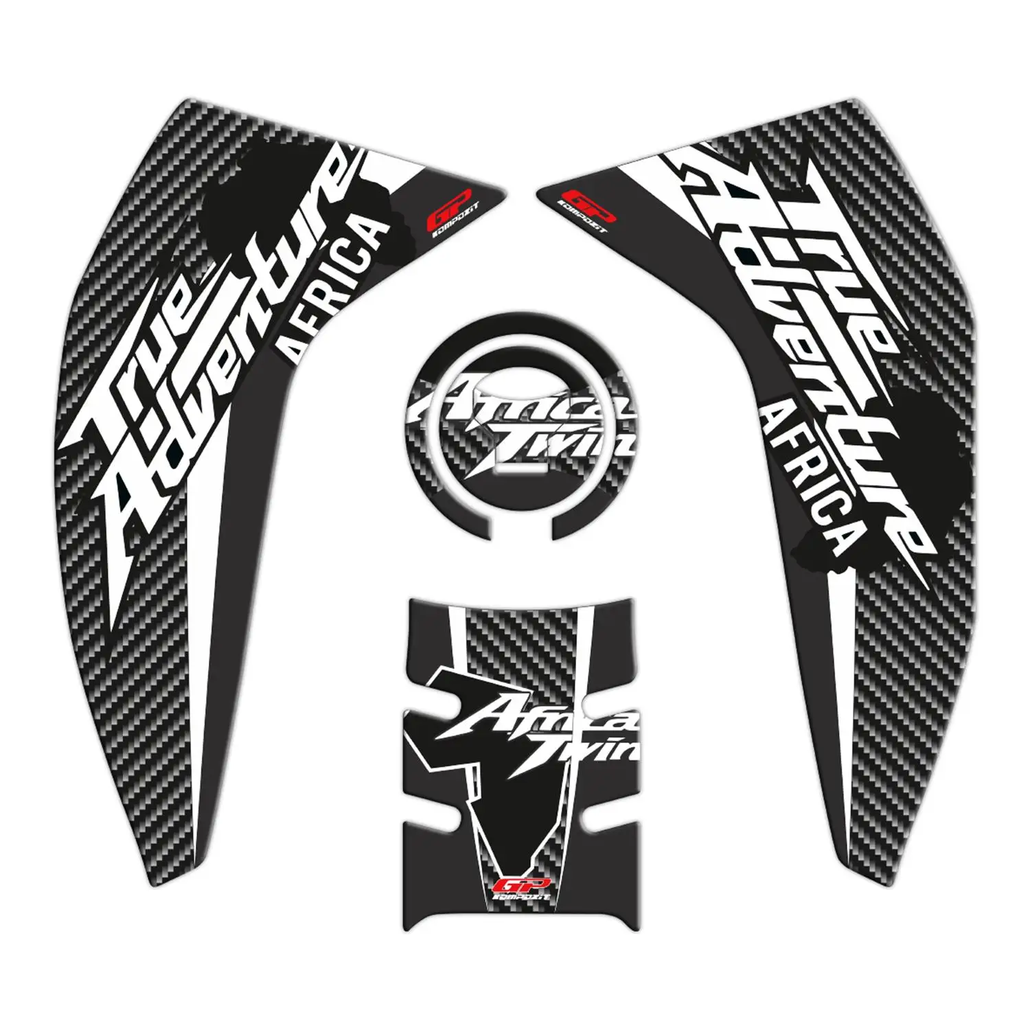 

GP Composite For Africa Twin 2016-2019 Compatible Tank Pad Set Carbon Sticker Motorcycle Designing Access