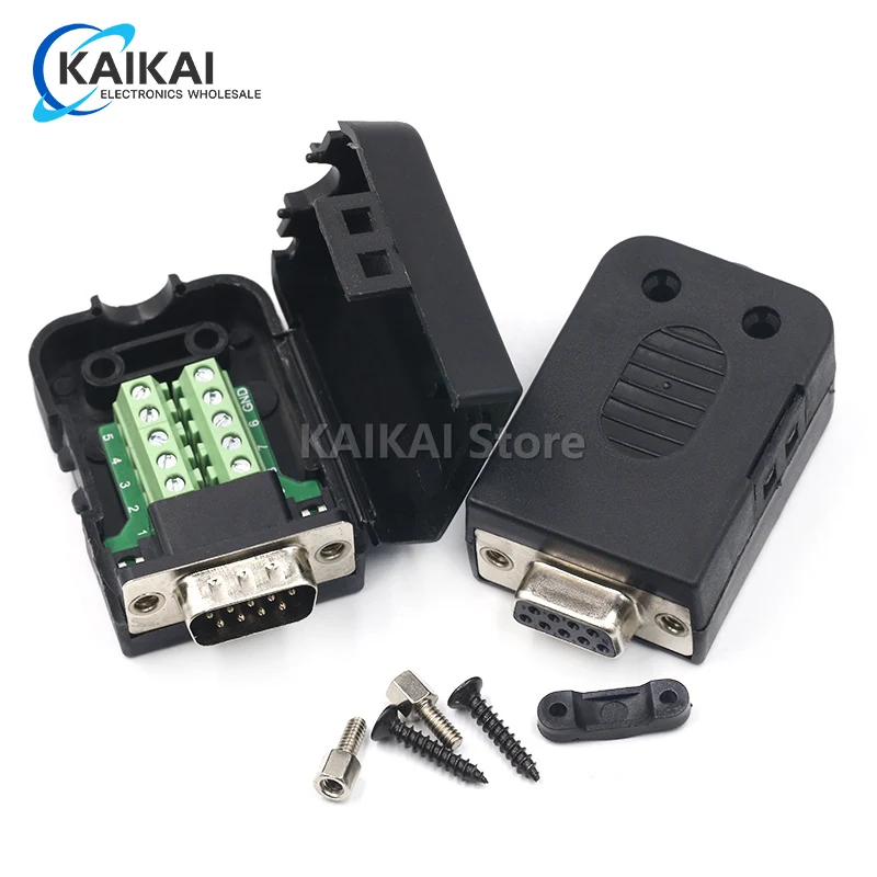 Connettore Db9 Com Terminale A Saldare Senza Trasferimento Connettore Maschio Db9 Rs232 Db9 Breakout D-Sub Connettore Femmina