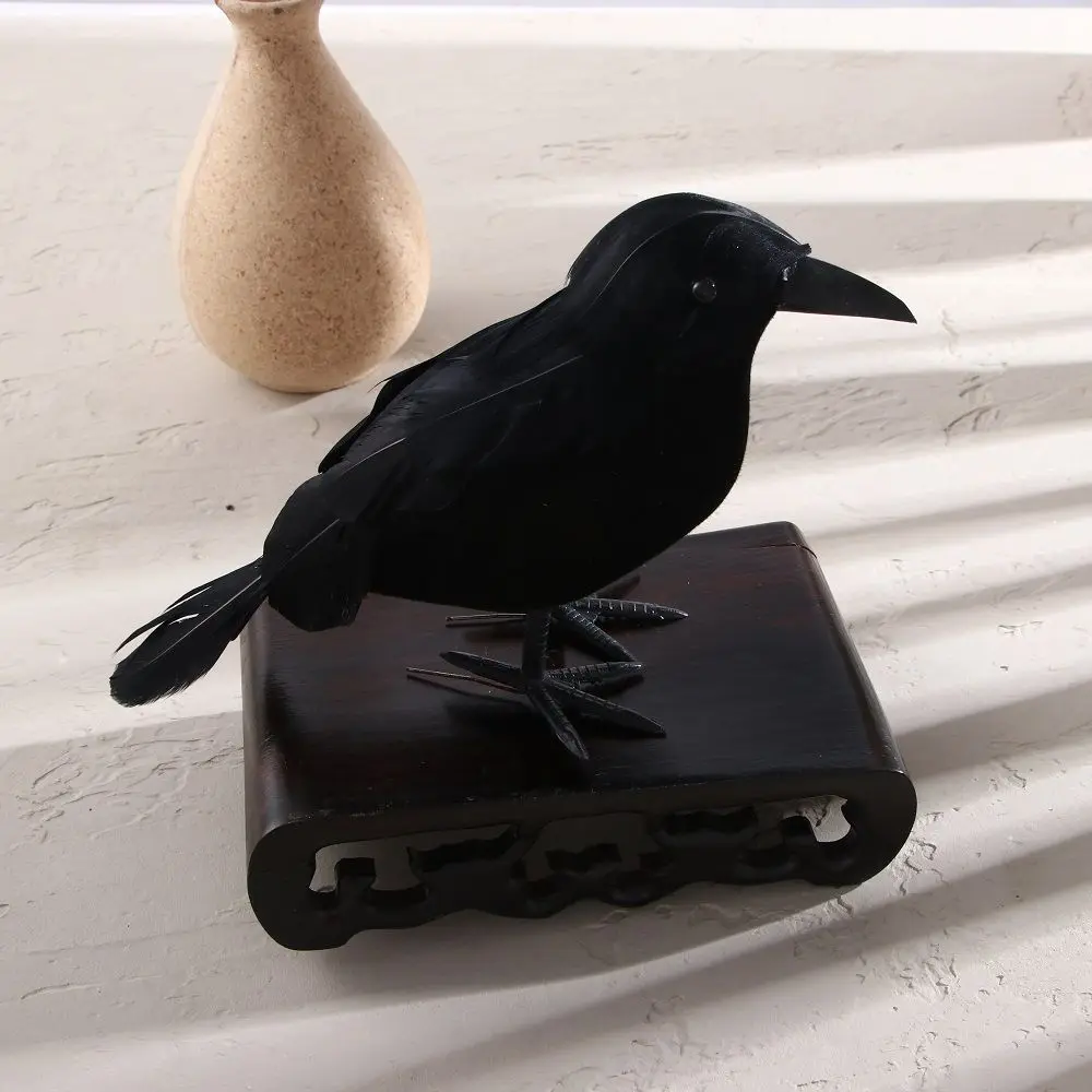 

1 pcs Black Festival DIY Lifelike For Party,Home Horror Props Halloween Decoration Fake Crow Crow Model