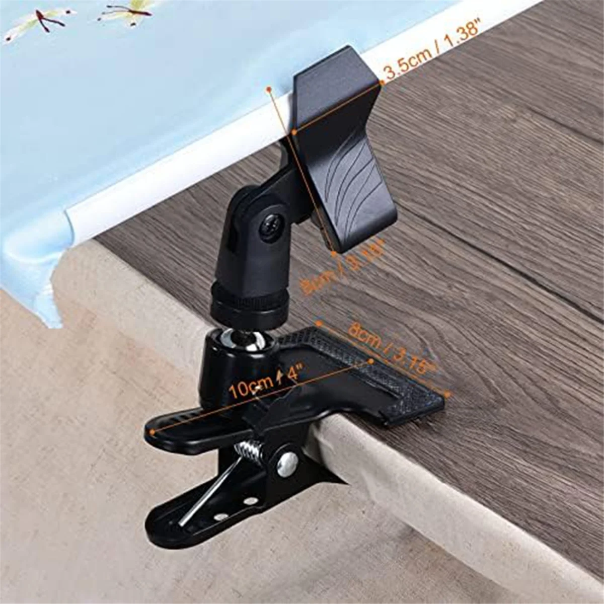 Embroidery Hoop Clip, 360&deg; Swivel Adjustable Table Clip, Crossstitch Clip Opening Up to 4.03 cm, for Needle Sewing, 2PCS