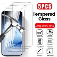 5Pcs 9H Tempered Glass Screen Protector Case For Oppo Reno13 Reno 13F 13 F S FS 5G 4G Clear Protective Glass On Reno13F Reno13FS 1