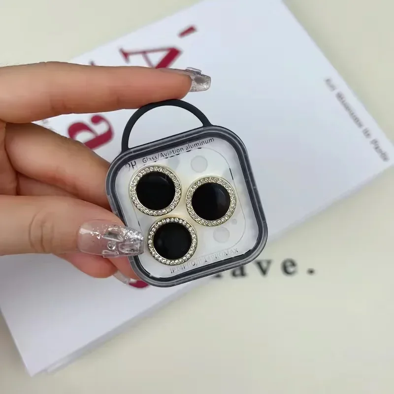 Glitter Diamond Camera Lens Protector - Premium Back Cover Lens Ring Glass
