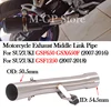 Motorcycle Exhaust System Modify Escape Moto Tube Muffler Middle Link Pipe Slip On For SUZUKI GSX650F GSF650 GSF1250 2007 - 2018