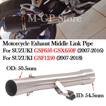 Motorcycle Exhaust System Modify Escape Moto Tube Muffler Middle Link Pipe Slip On For SUZUKI GSX650F GSF650 GSF1250 2007 - 2018