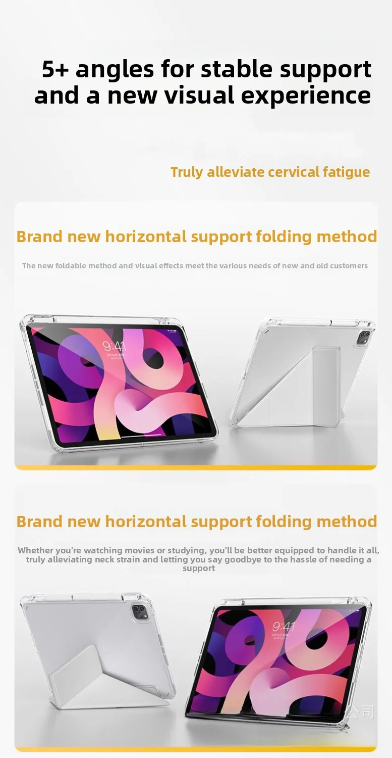 Für iPad Huawei Xiaomi Redmi Schutzhülle Air56 Acryl Y-Fold Stifthalter 11.5S Tablet-Hülle – Detail 6