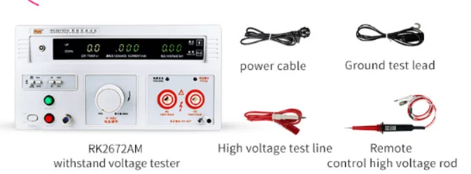 RK2672AM Withstand Voltage Tester Hi-Pot AC/DC 0-5kV 20mA/10mA ±5% Dielectric Strength Insulation Tester detail image 1