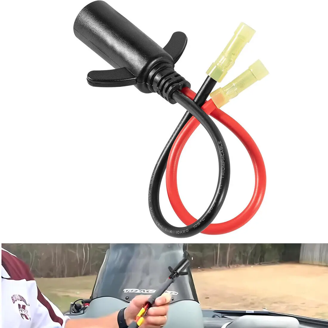 La Spina Di Alimentazione Del Motore Da Traina Mx 8 M4000953, A 2 Poli, Si Collega Con Motori Da 12 Volt, 24 Volt O 36 Volt