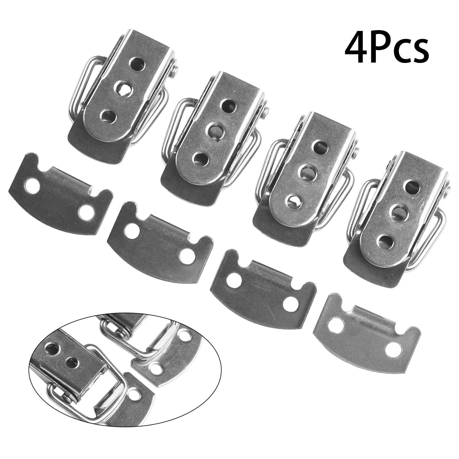

4PCS Toggle Latches Spring Loaded Clamp Clip Case Box Latch Catch Toggle Tension Lock Clasp Win Dow Hardware Tool Box Lock