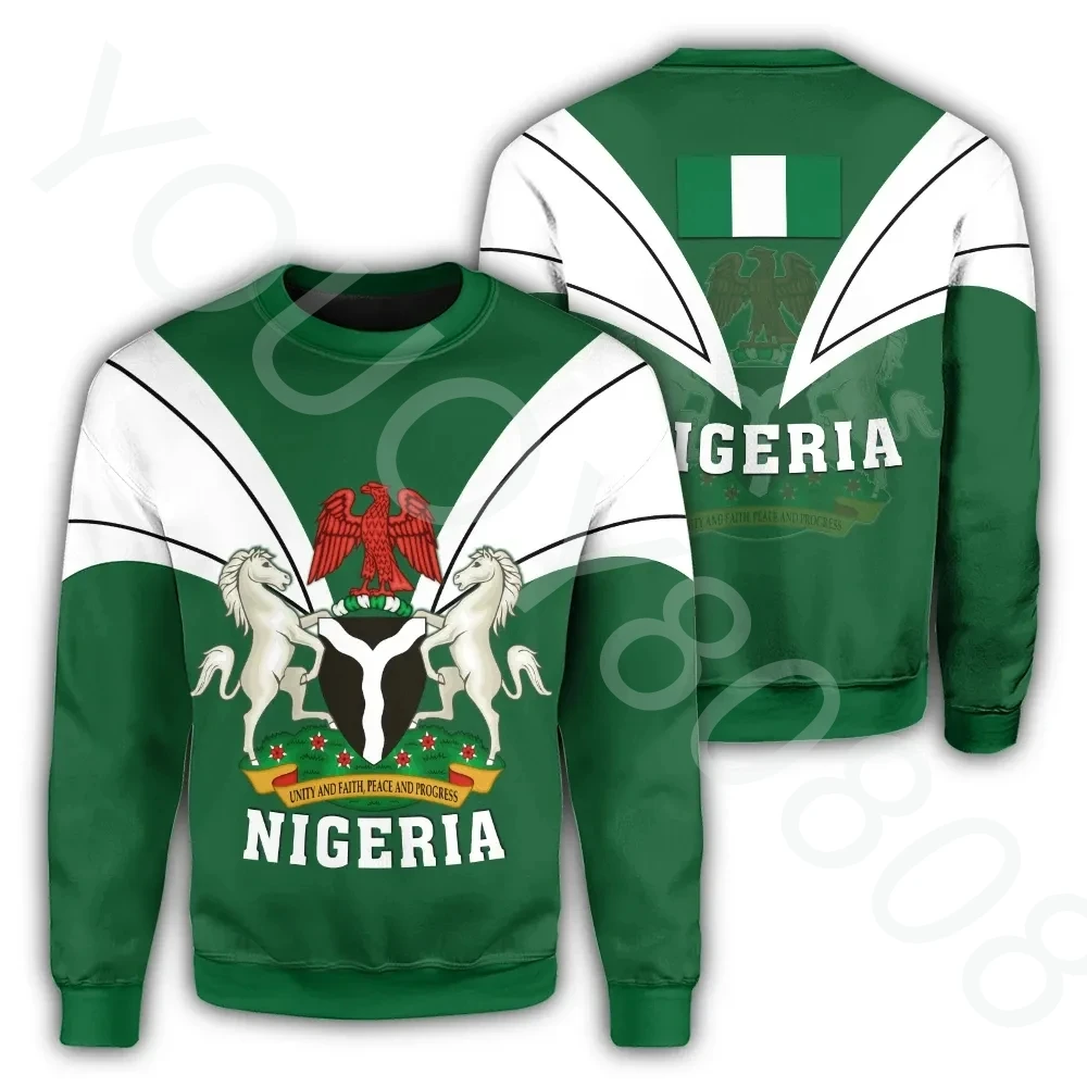 

African Region Country Nigeria Sweatshirt Fangs Style Printed Hoodie Men's Women's All Wear Casual Sweatshirts