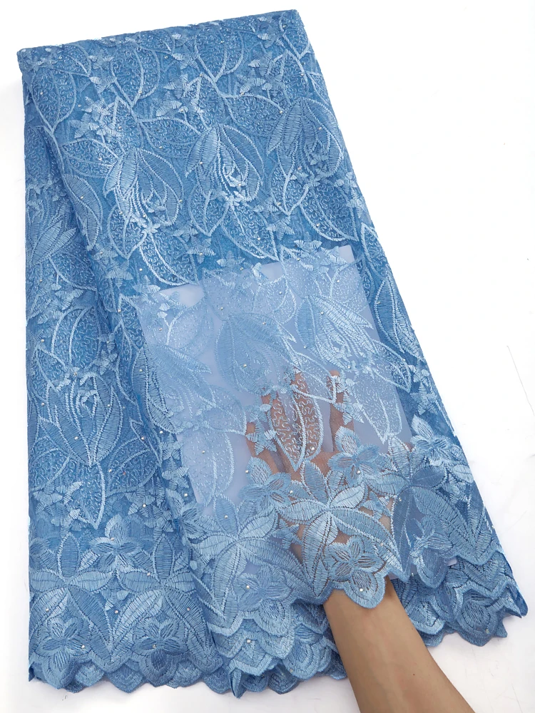 

Zhenguiru African Lace Fabric 2022 High Quality Lace French Lace Fabric With Stones Nigerian Lace Fabrics For Wedding Sew A2822