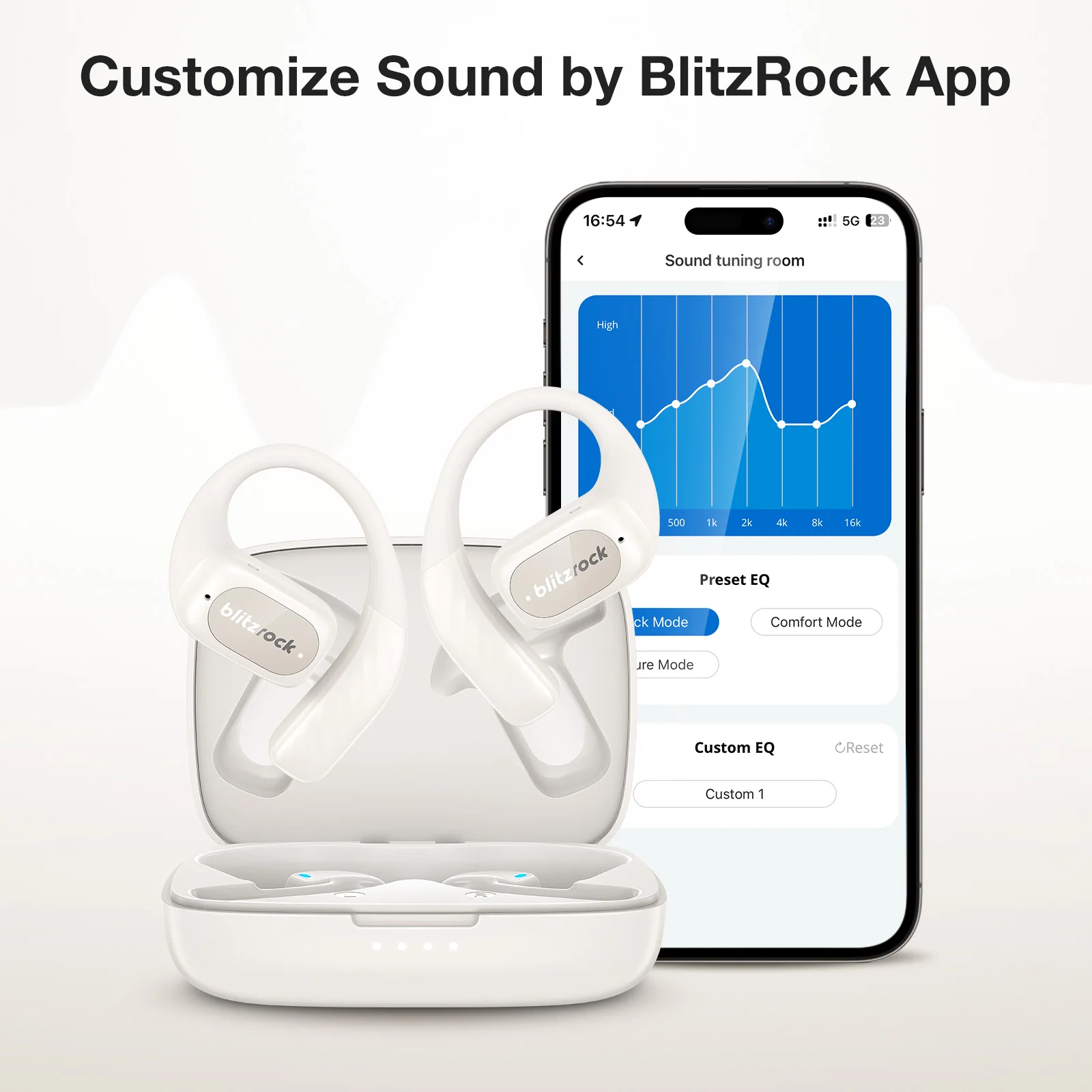 Bluetooth Open Ear Earbuds with Enhanced Bass and Clear Calls