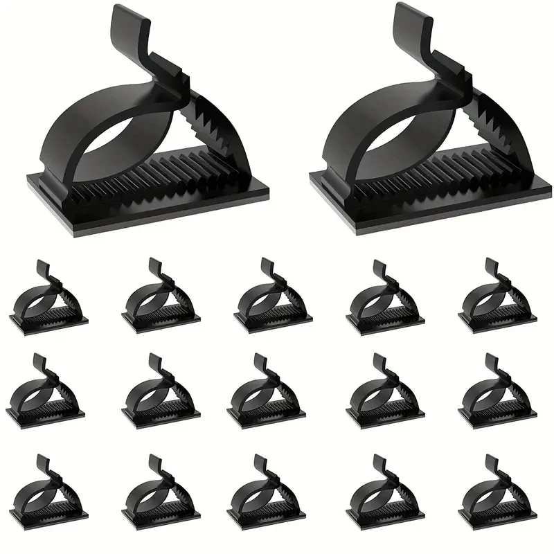 50pcs Mini Outdoor Cable Clips With Adhesive Tapes Light Clips Decoration Self Adhesive Hooks Wire Holder For Decoration