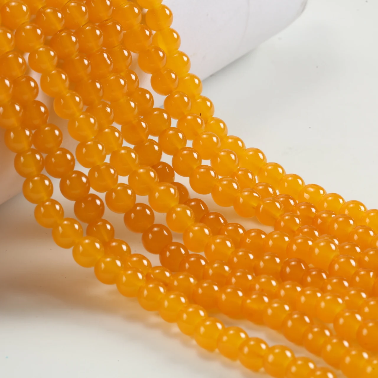Light Lake Blue Glass Beads for Jewelry Making and Crafts, 8mm Round Beads (Bulk Pack)