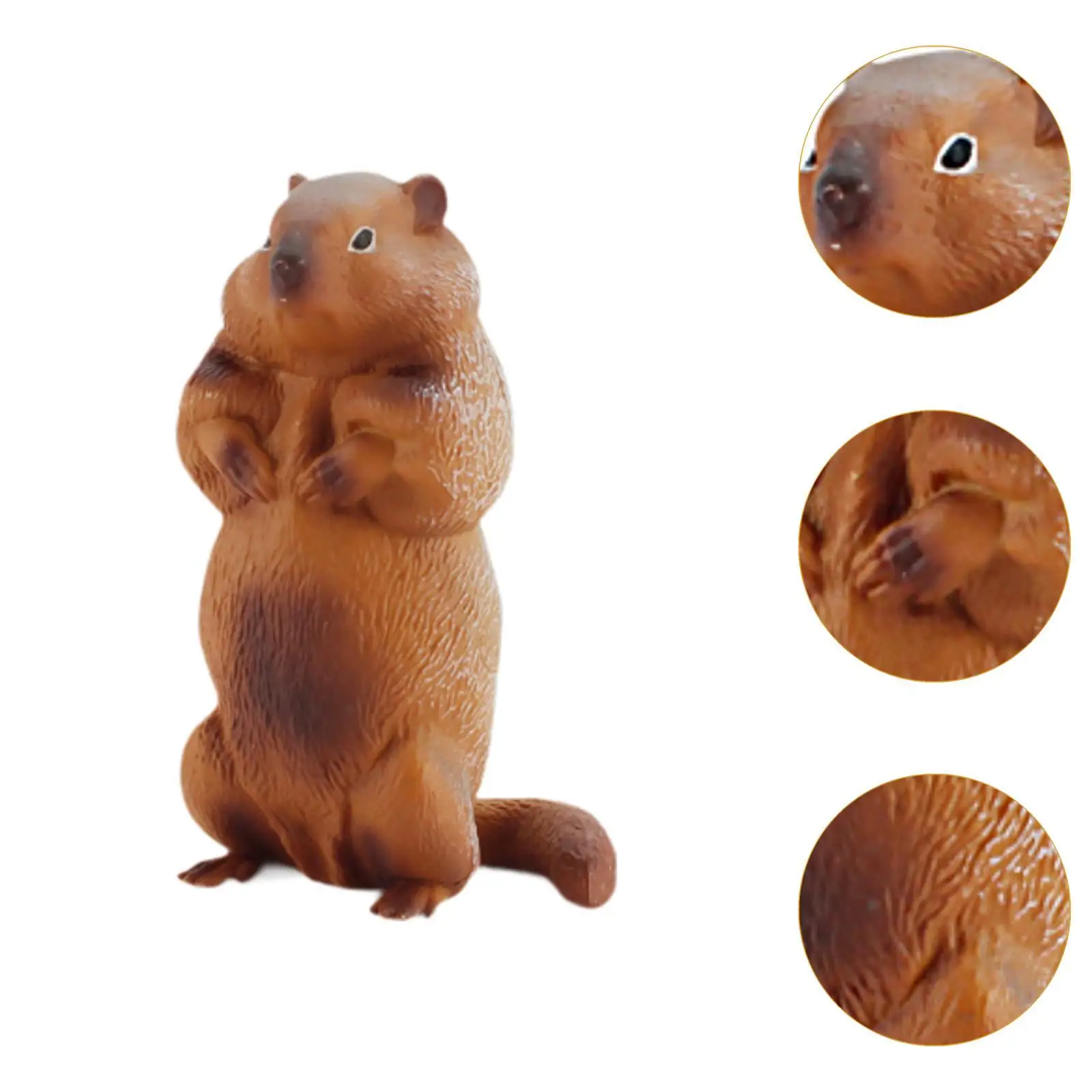 Groundhog Figurine Desktop Decor Ornament for Activities Landscape Home Use