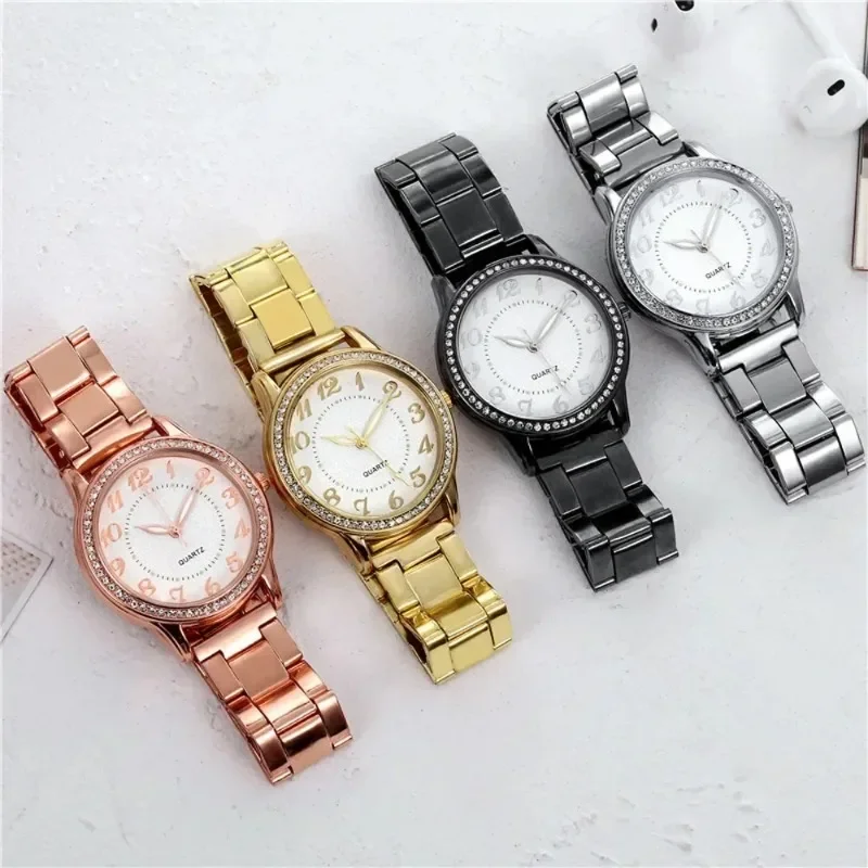 New Fashion Women Bracelet Quartz Watches Women Classic Business Simple Steel Band Watch Ladies Big Dial Quartz Clock Gifts