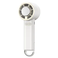 Compact USB Fast Charging Silent Mini Fan for Personal Cooling and Travel Outdoors (White)