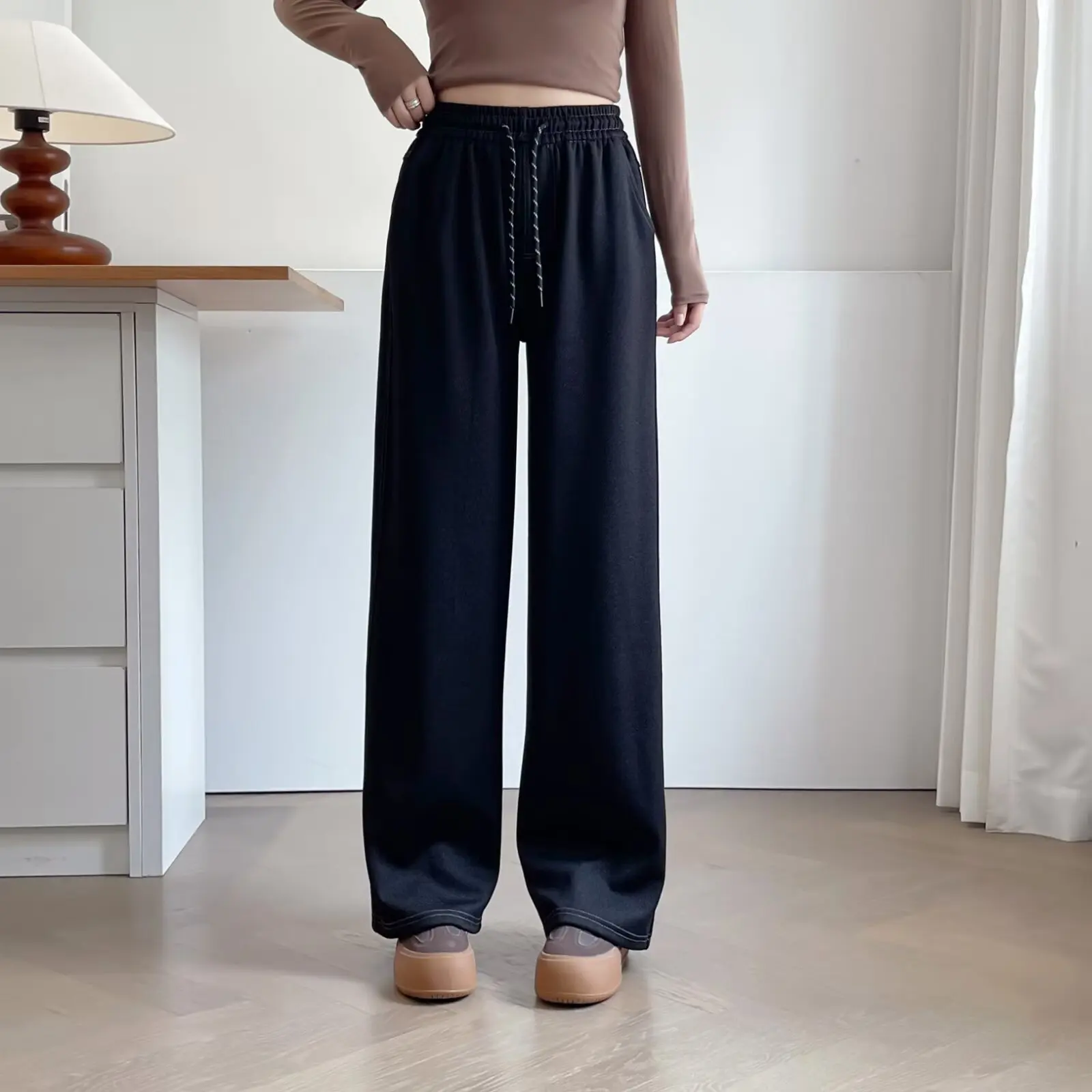 XXXXL Fashion Plus Size Women's Jeans Autumn New Casual Straight Leg Soft Long Pants 641