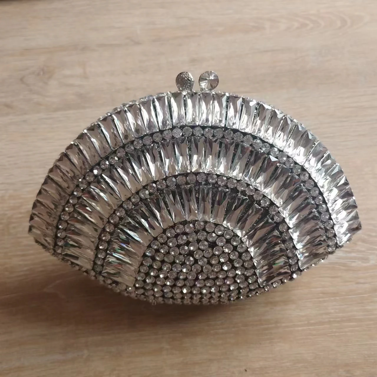 thumbnail image 1 of XIYUAN, la última cartera femenina, bolso de mano con diamantes, diseño de lujo, bolsos de mano para bodas, fiestas, diamantes de imitación, bolsos de mano plateados para el día, bolsos de noche, 1 of 4