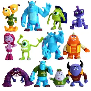 12 pcs Monsters Inc Toys, 4-in Tall Posable Movie Characters Collectible  James P Sullivan and Other Action Figures for Kids 