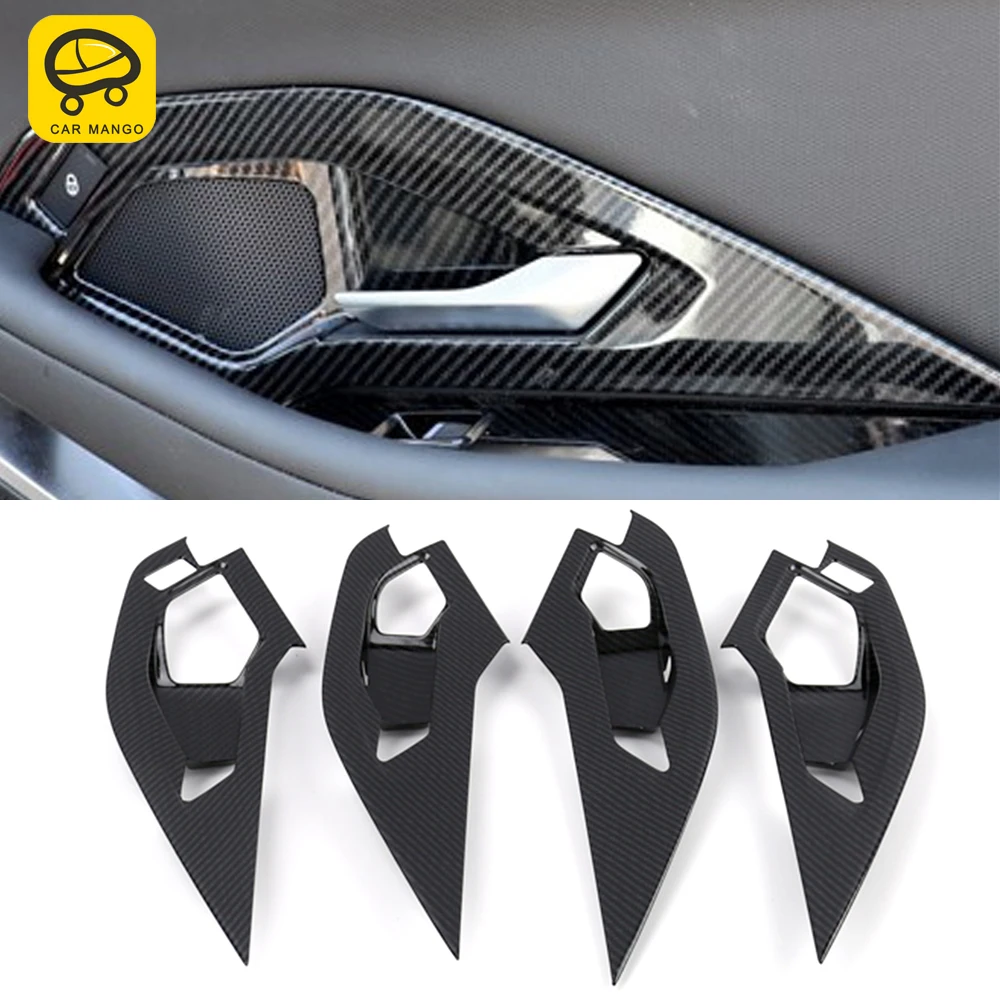 

CarManGo Auto Car Accessories Inner Gate Door Bowl Cover Trim Sticker Frame Interior Decoration for Jaguar E-Pace X540 2017-2020