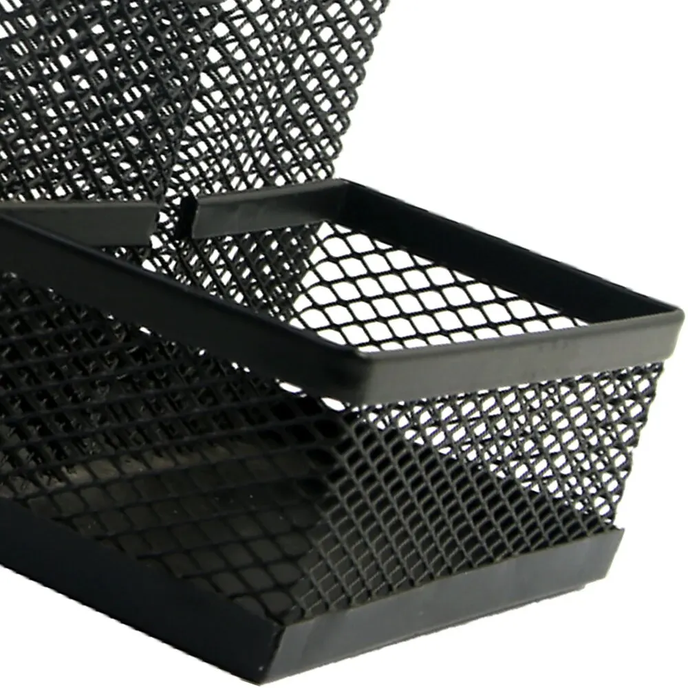 Metal Mesh Desk Organizer Stationery Storage Box Pencil and Pen Holder 4 Cell Drawer