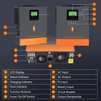 อินเวอร์เตอร์ไฮบริดพลังงานแสงอาทิตย์ PowMr 1.5KW 12V 220V พร้อมคลื่นไซน์บริสุทธิ์ ตัวควบคุมการชาร์จพลังงานแสงอาทิตย์ MPPT 80A รองรับแผงโซลาร์เซลล์แรงดันต่ำ 30-150VDC 5