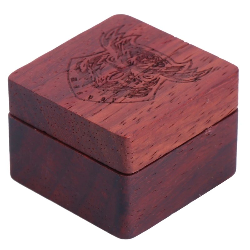 N0HA Wooden Guitar Pick Storage Box Container Portable Guitar Pick Holder Collector