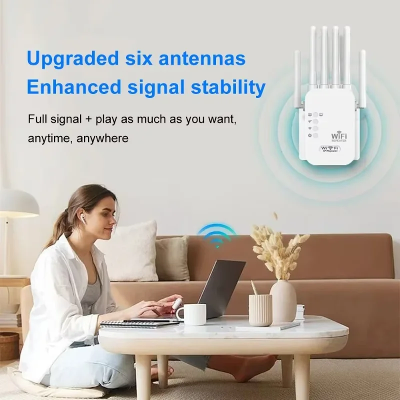 1200mbps Wireless Wifi Repeater 2.4g 5g Dual Band Router Signal Extender Long Range Wifi Amplifier Booster For Office Home