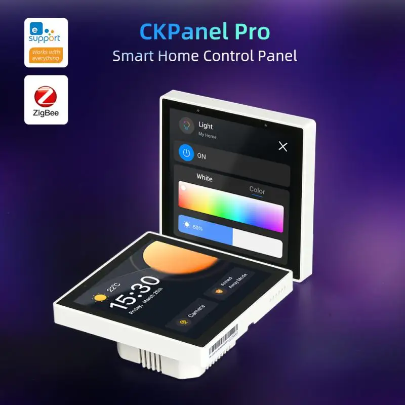 

CKPanel Smart Home Control Panel Scene Wall Switch Thermostat Built-In Zigbee Gateway For Alexa Home