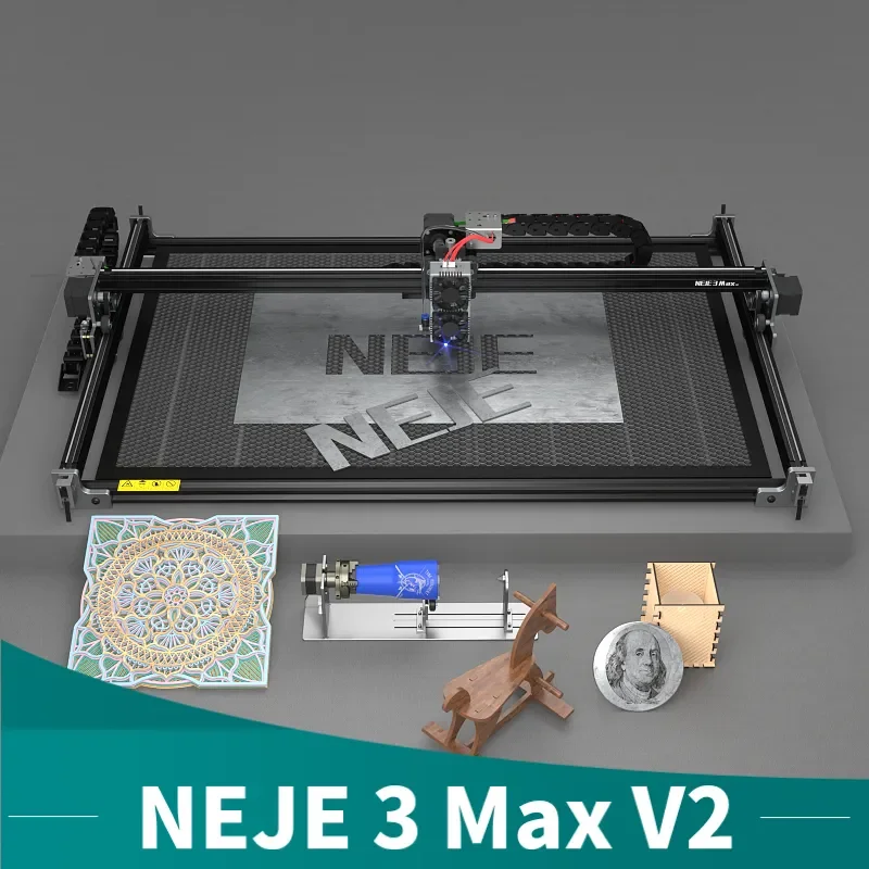 

NEJE 3 Max V2 E40/E80 Laser Engraving Cutting Machine Woodwork Tool Business Machine Air Assist Laser CNC Router Laser Engraver