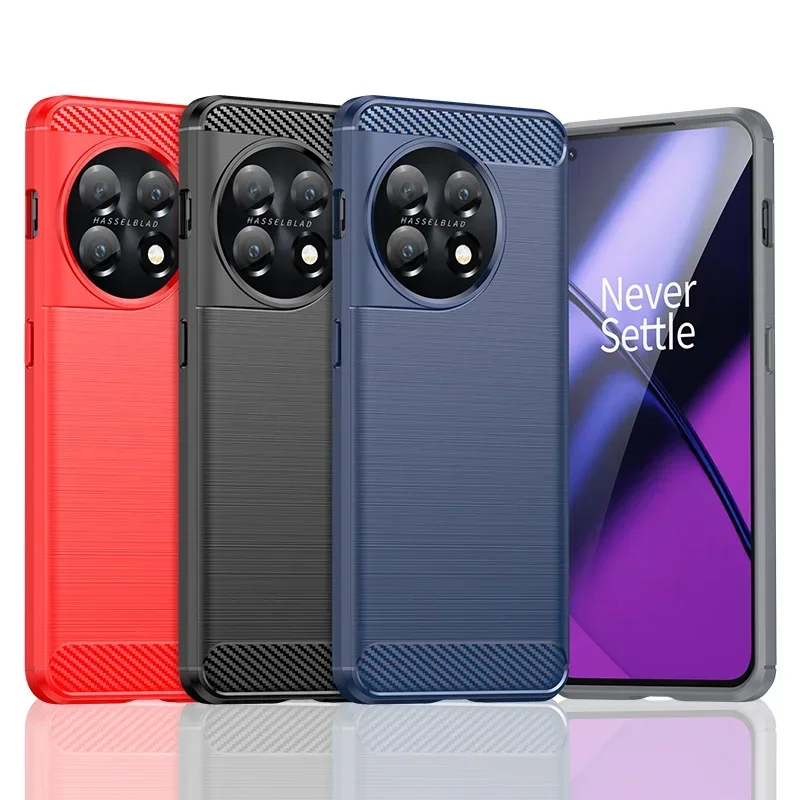 Shockproof Soft Carbon Fiber TPU Phone Bumper Case Cover