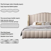 Lit double moderne de 2x2,2 m, design simple, tête de lit de type italien, cadres de lit, meubles pour chambre à coucher, muebles para dormitorio 3