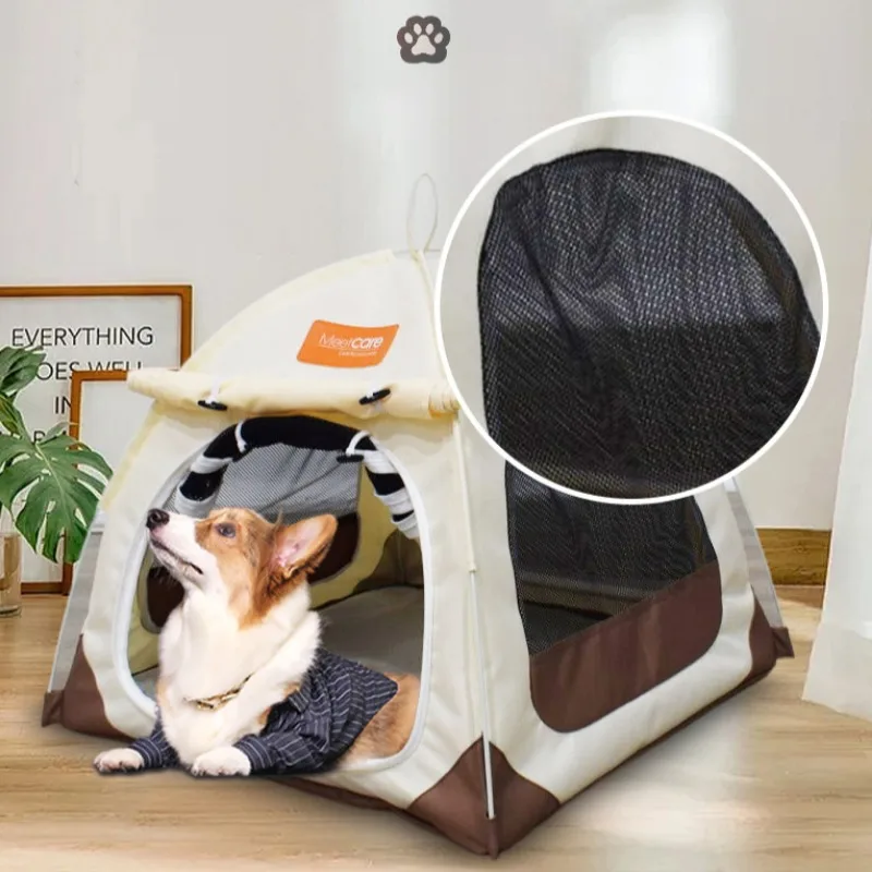 Oxford Cloth Kennel Outdoor Pet Tent Can Be Dismantled and Washed Cat Tents Strong Support Portable Pet Supplies Products
