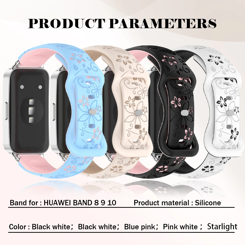 حزام سيليكون لهواوي Wacthband 10 8 9 الذكية الفرقة...