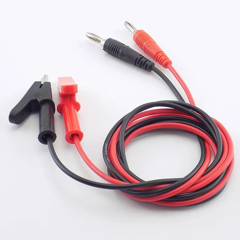 1M Alligator Clip to Banana Plug Test Cable Wire Silicone for Probe Multimeter double end Crocodile electric diy