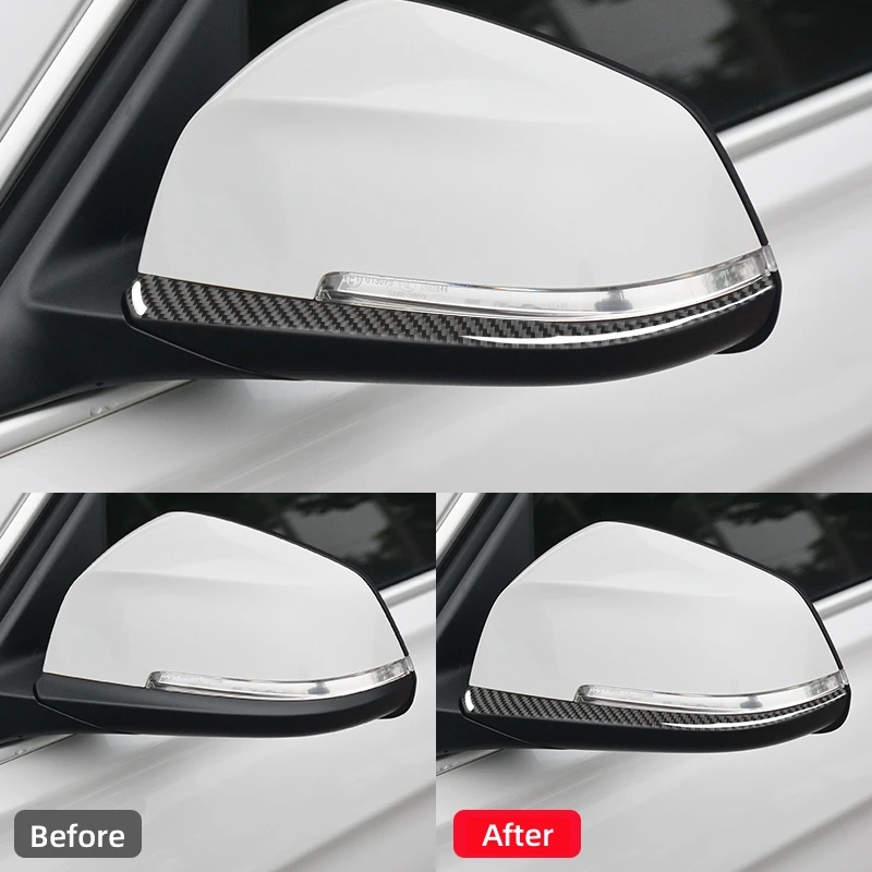 Car Styling Carbon Fiber For BMW F20 F21 2012- Car Accessories Auto Rearview Mirror Trim Strip Decoration Stickers