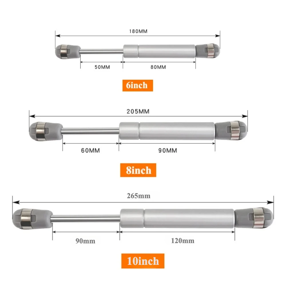 Gas Springs 100N Gas Struts Lift Supports Shocks Soft Close Hinges 2/4Pcs for Storage Box Strut Furniture Cabinet Door Lid