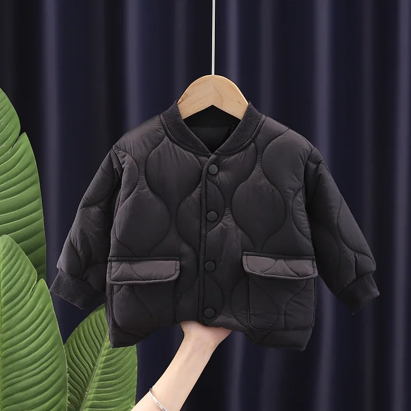 Baby Boys Jacket Winter Children's Clothing 0-4 Year Old Cotton Quilted Jacket Thick Cotton Inner Liner Thicken Kids Boy Coat
