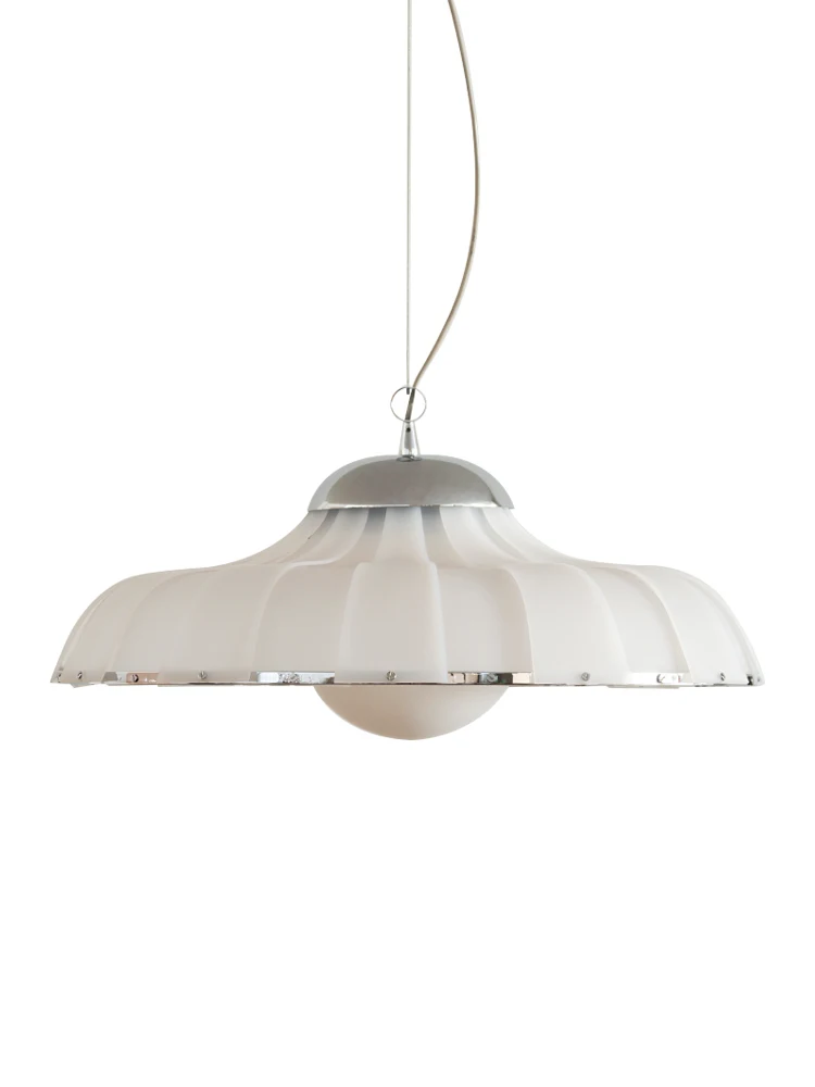 

Mid-Ancient Style Double-Layer Reflective White Chandelier Lamp in the Living Room