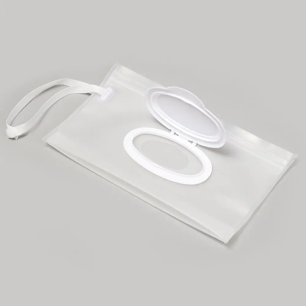 Eco-Friendly Snap Strap Cleaning Clamshell Box Wet Wipes Bag Napkin Storage Pouch Cosmetic Container Wipes Case 4