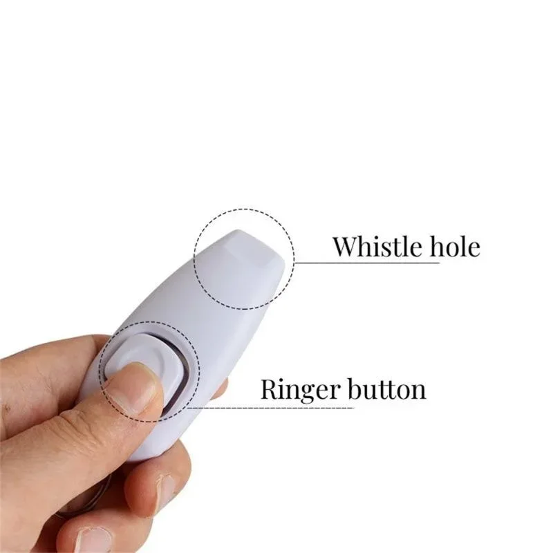 Portable Dog Training Whistle Clicker Pet Dog Training Supplies Key Ring