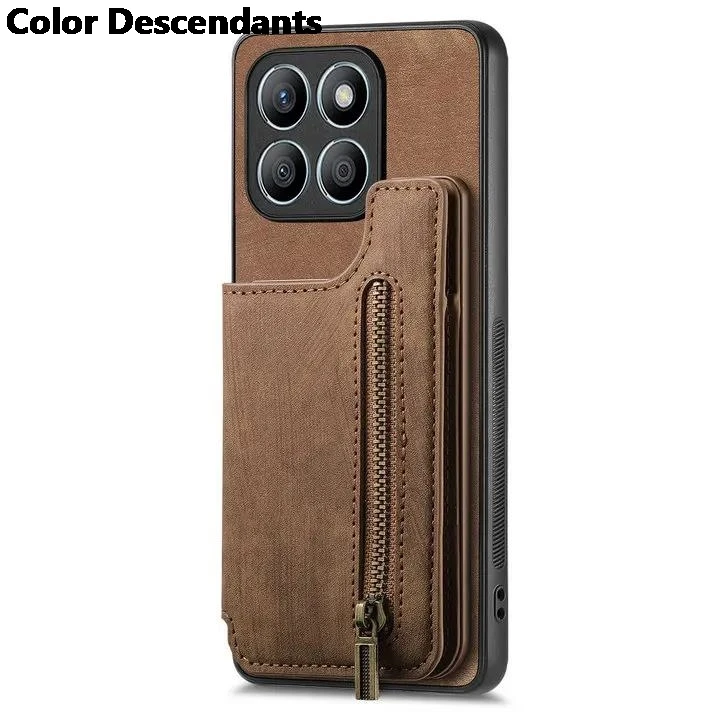 Leather Zipper Wallet Case - Universal Fit