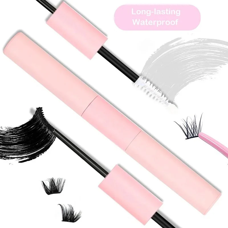 Lash Glue 1pcs False EyeLash Clusters 2 in 1 Bond and Seal DIY 4 ML Lasting Waterproof Tasteless Clean