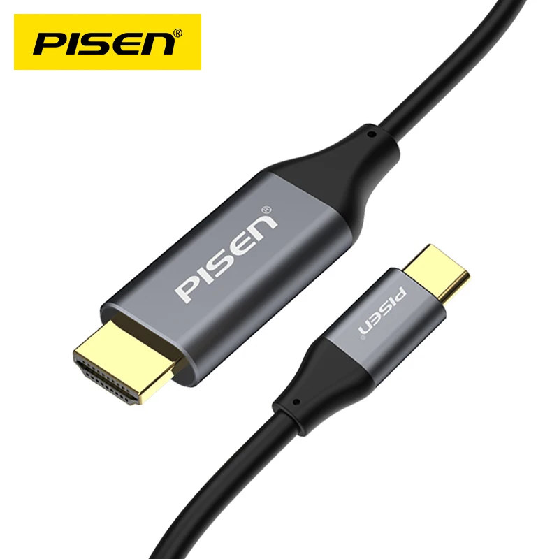

PISEN USB C HDMI Cable 4K HD Type C To HDMI Data Connection Line For Mobile Phone Projector TV Box Laptop Monitor HDMI Adapter