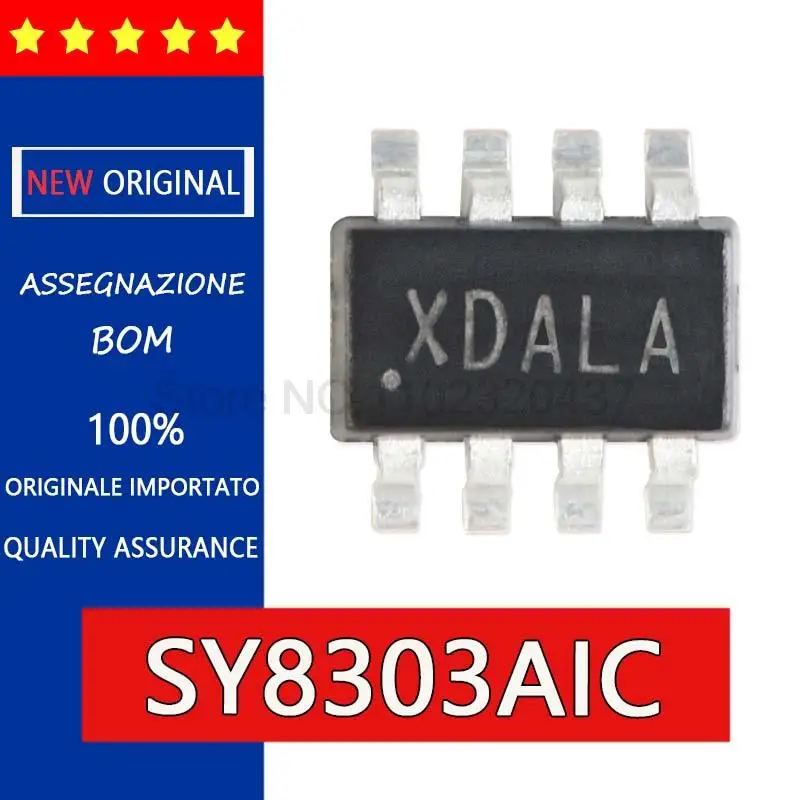 Nuovo E Originale Sy8303Aic Xd Sot23-8 Sincrono Buck Dc-Dc Regolatore Ic Stabilizzatore Di Tensione Dc-Dc Buck Sincrono, Integrato