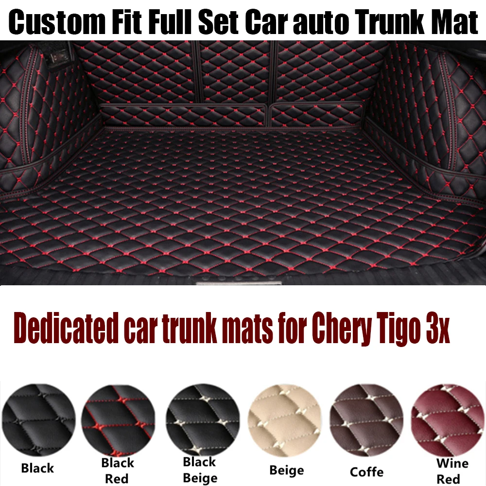 Tappetini Per Bagagliaio Dell'Auto Dedicati Per Chery Tigo 3X 2017-2023 Tappetini Per Bagagli In Pelle Impermeabile Durevoli Per Tigo 3X2018 Completam