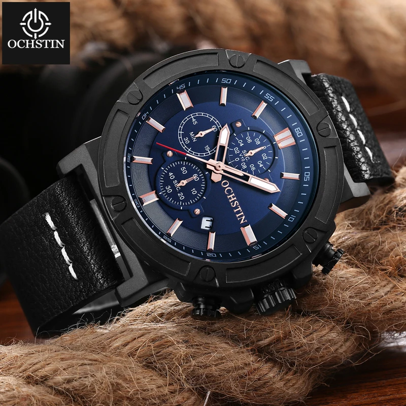 OCHSTIN 2024 hot models creative nylon series when sports fun men's quartz watch multifunction quartz movement watch